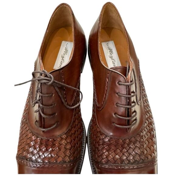 New Mezlan San Juan Cognac Men\'s Lace-Leather Oxford Dress Shoes 11.5  11.5M main image 4